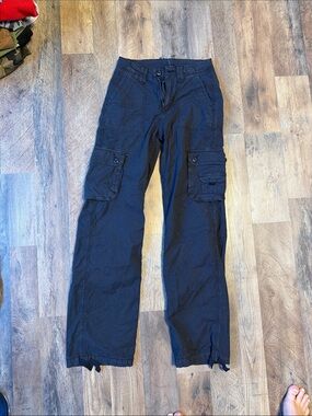 American Eagle Outfitters Black Cargo Pants with Utility Pockets